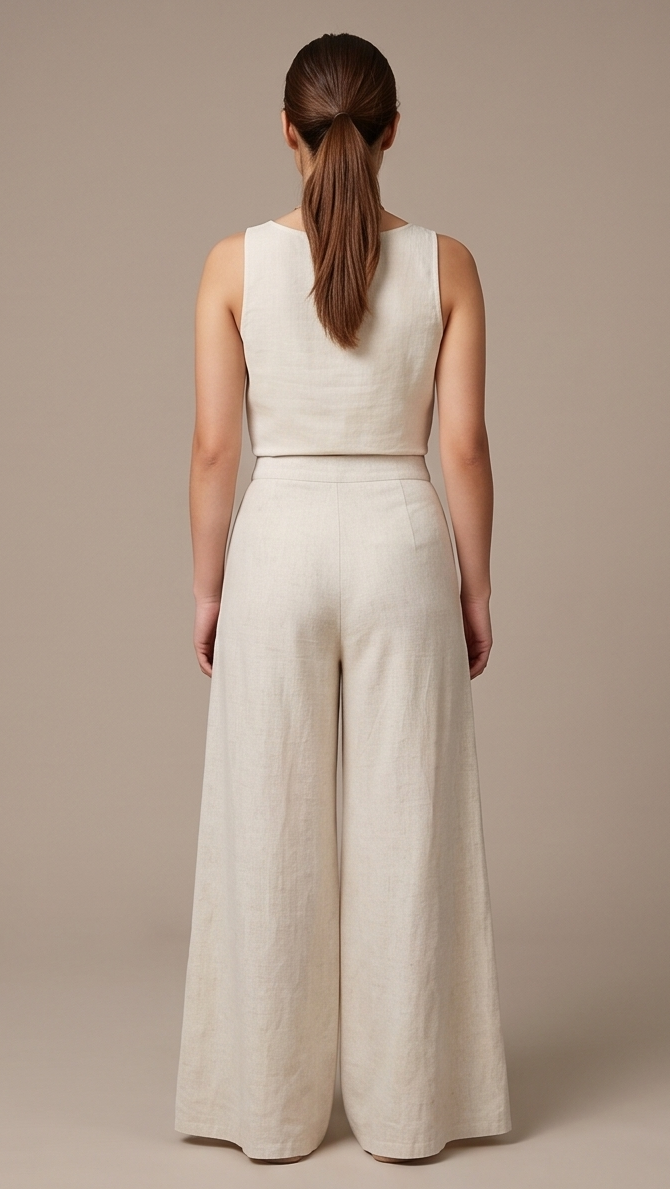 Effortless Wide-Leg Trouser & Crop Top Co-Ord Set