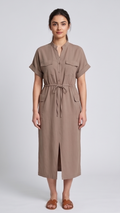 Effortless Utility Midi Dress