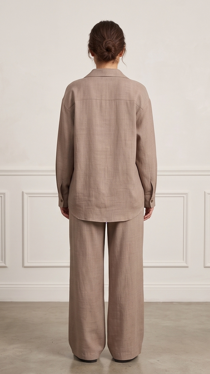 Taupe Relaxed-Fit Co-ord Set